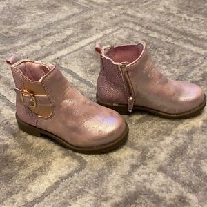 Toddler Girls Pink ankle boots